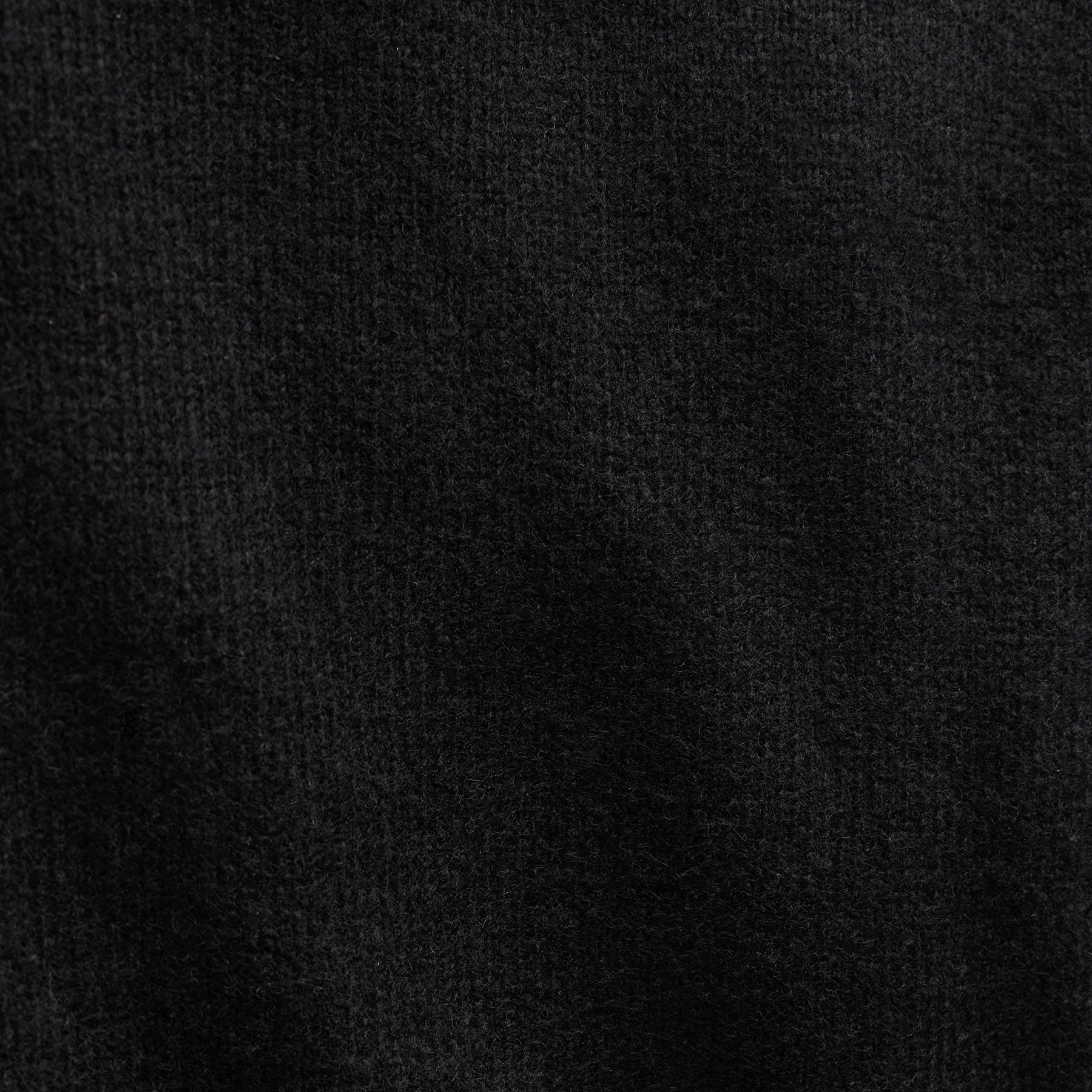 Lightweight Textured Cashmere Crew - True Black