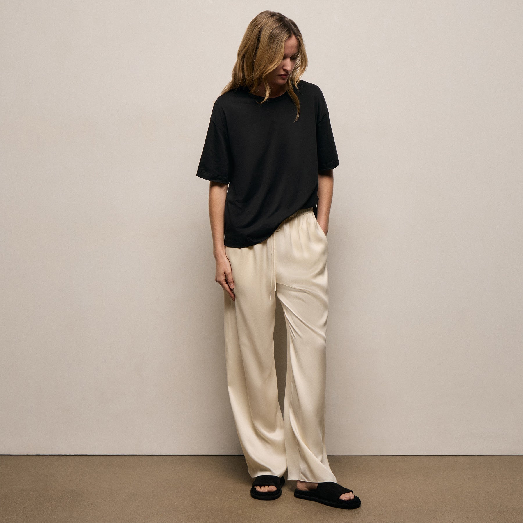 Lightweight Luxe Jersey Tee - Black