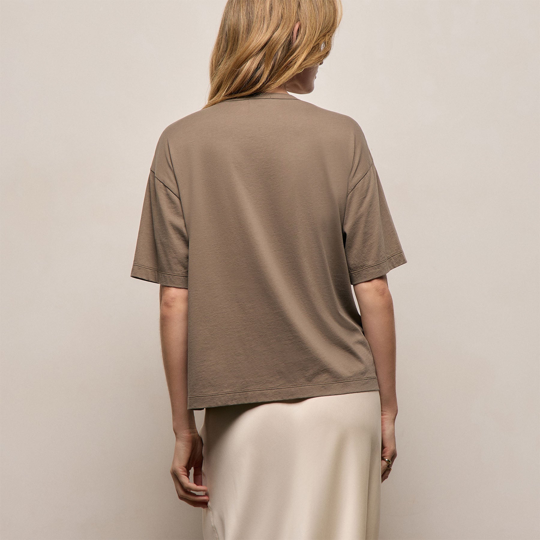 Lightweight Luxe Jersey Tee - Light Olive