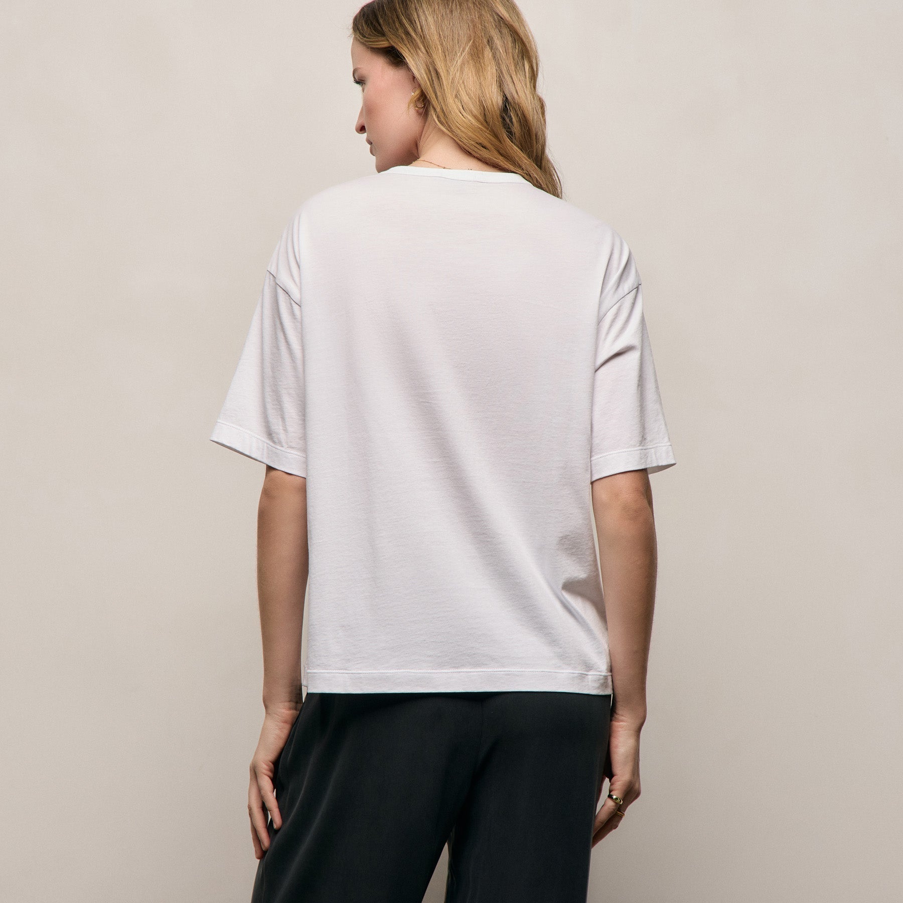 Lightweight Luxe Jersey Tee - White