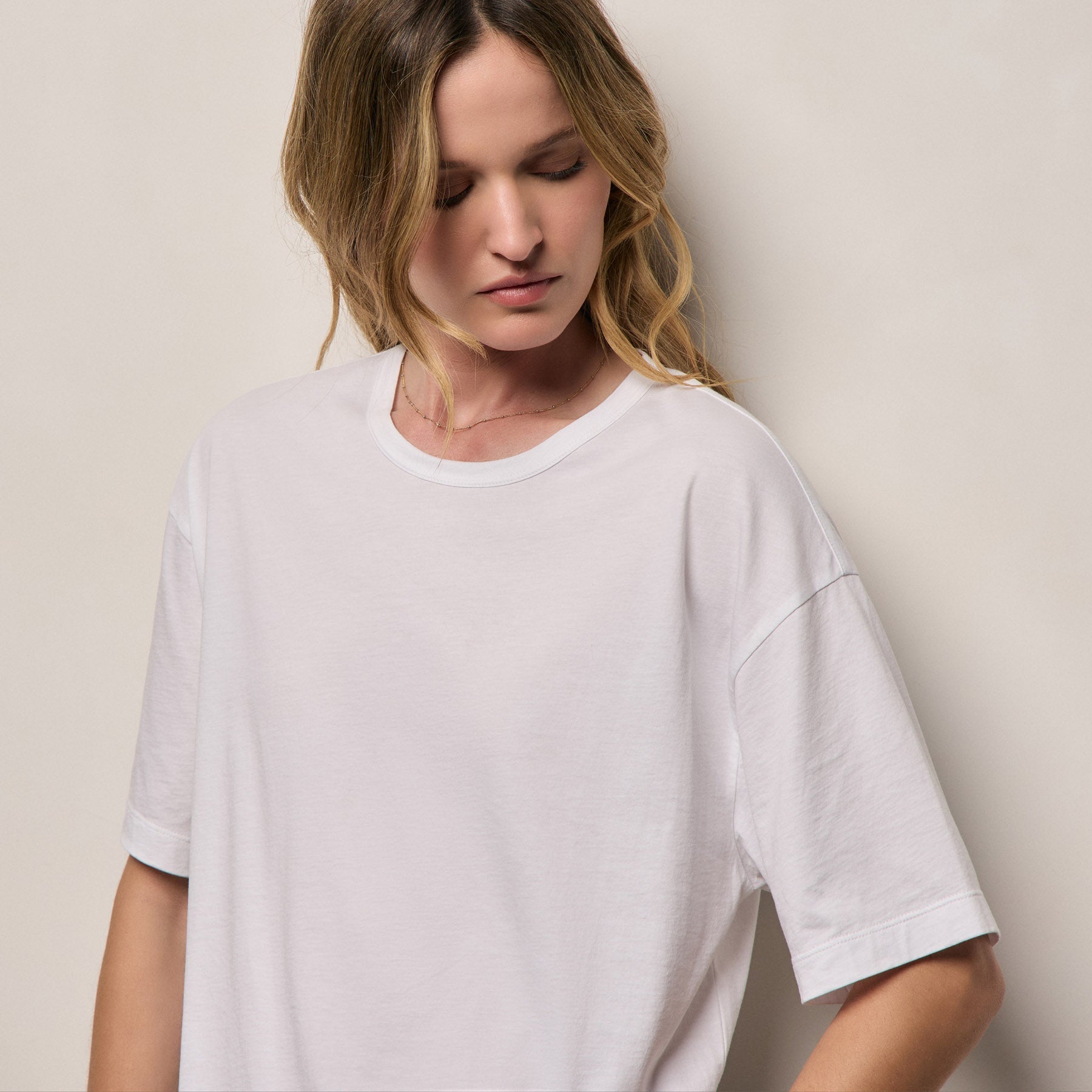 Lightweight Luxe Jersey Tee - White