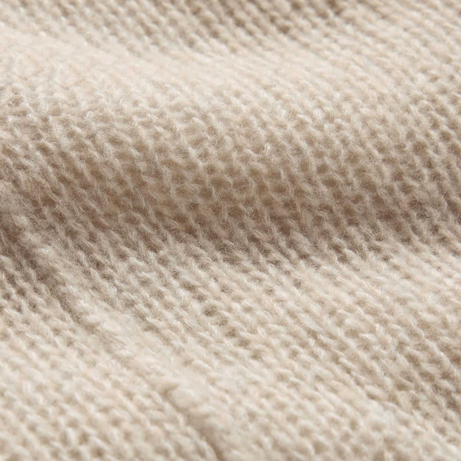 Marled Cashmere Silk V Neck Sweater - Alabaster Mix
