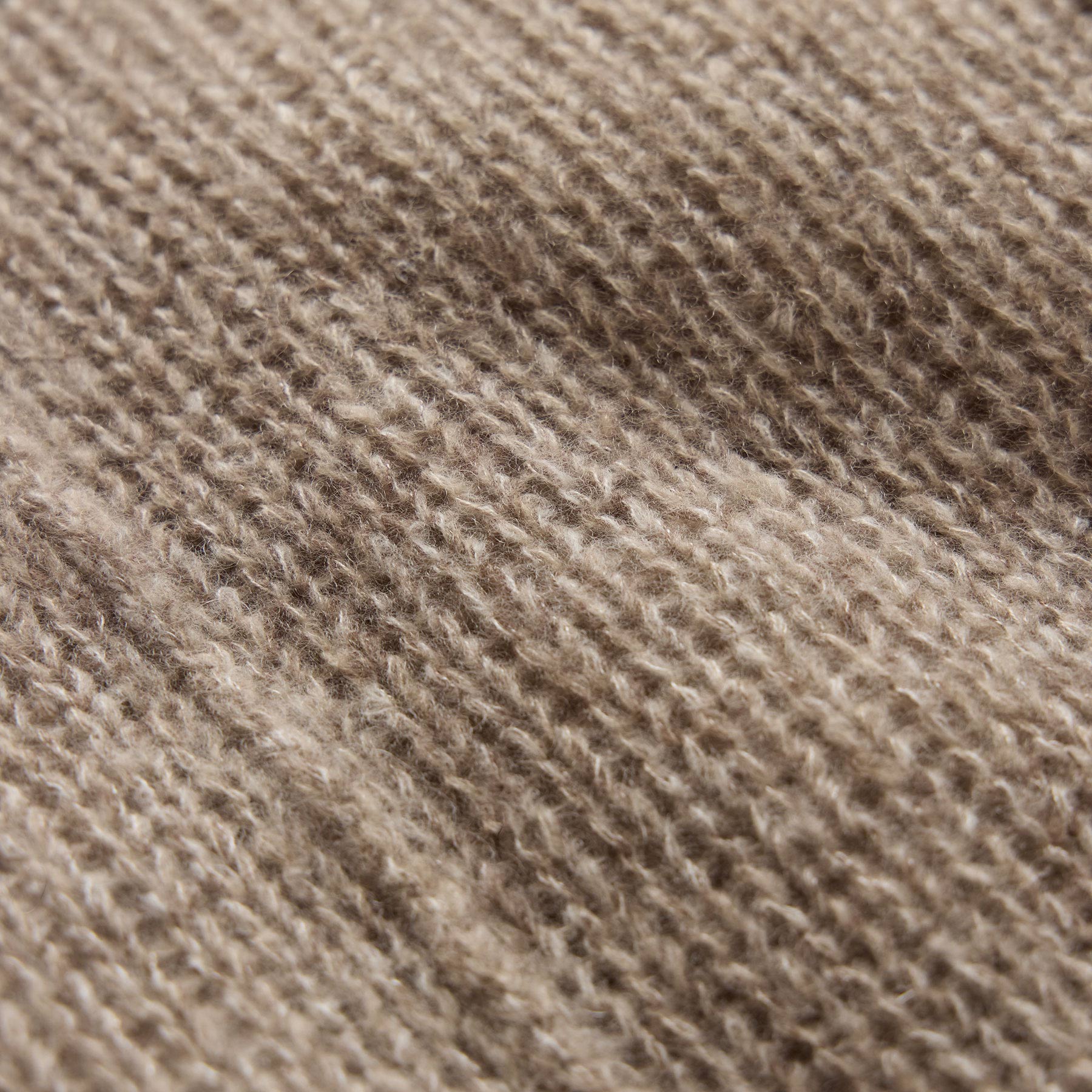 Marled Cashmere Silk V Neck Sweater - Grout Mix