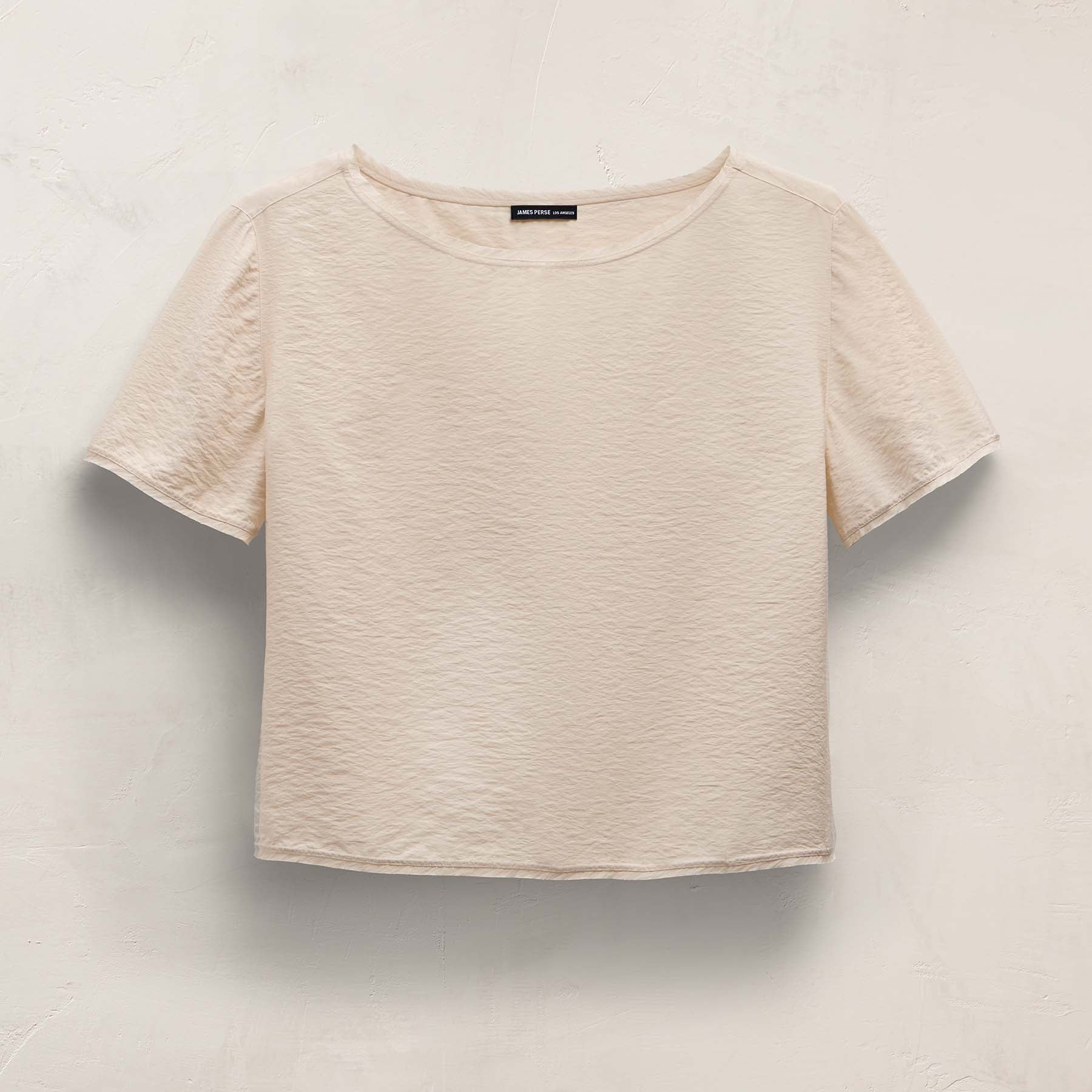 Modal Silk Blend Drop Shoulder Blouse - Parchment