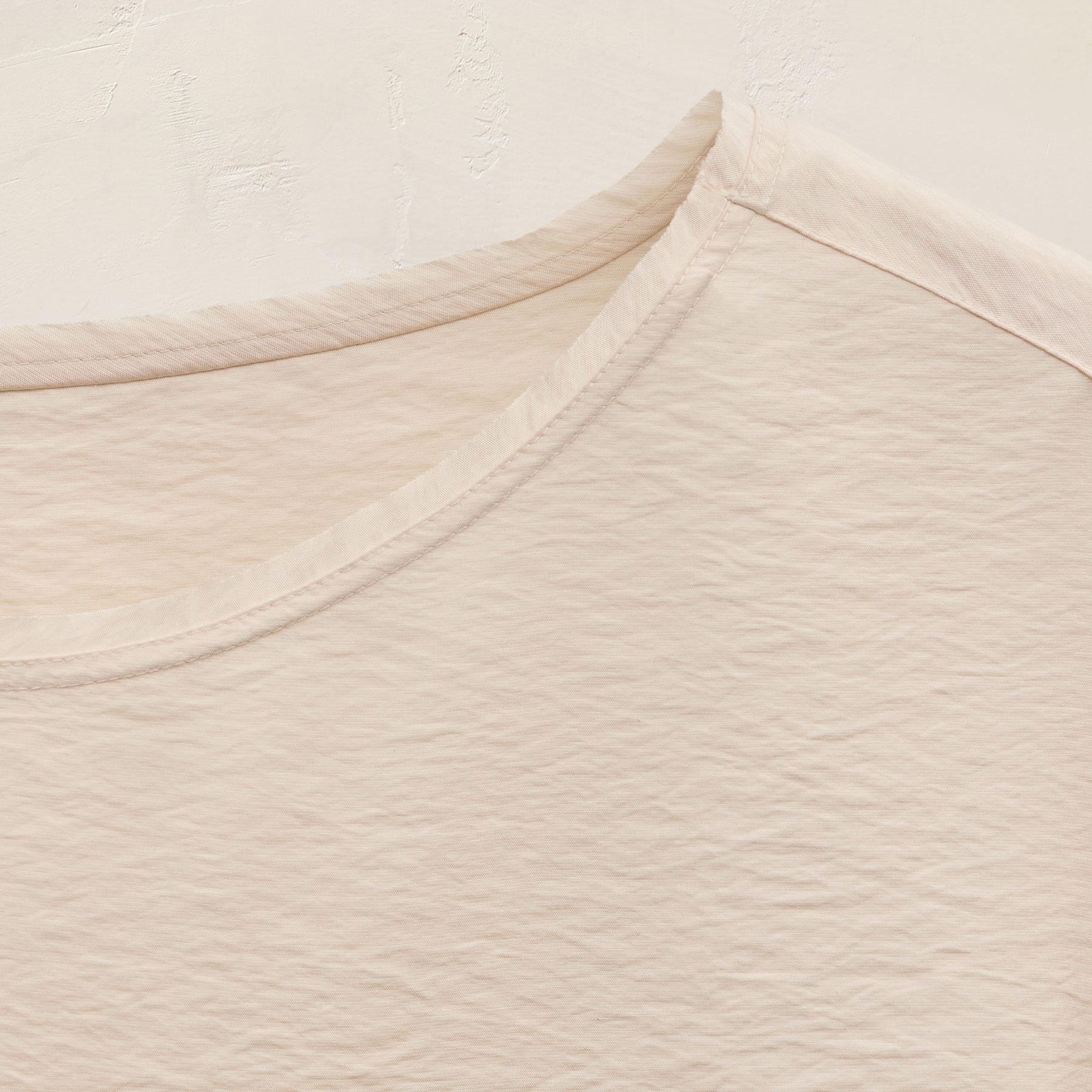Modal Silk Blend Drop Shoulder Blouse - Parchment