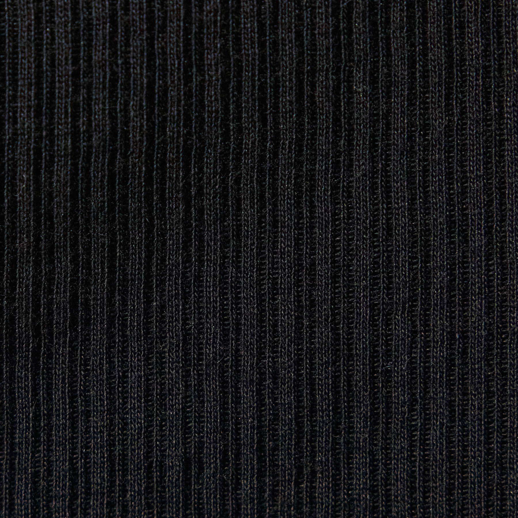 Ribbed High Neck Cami - Black