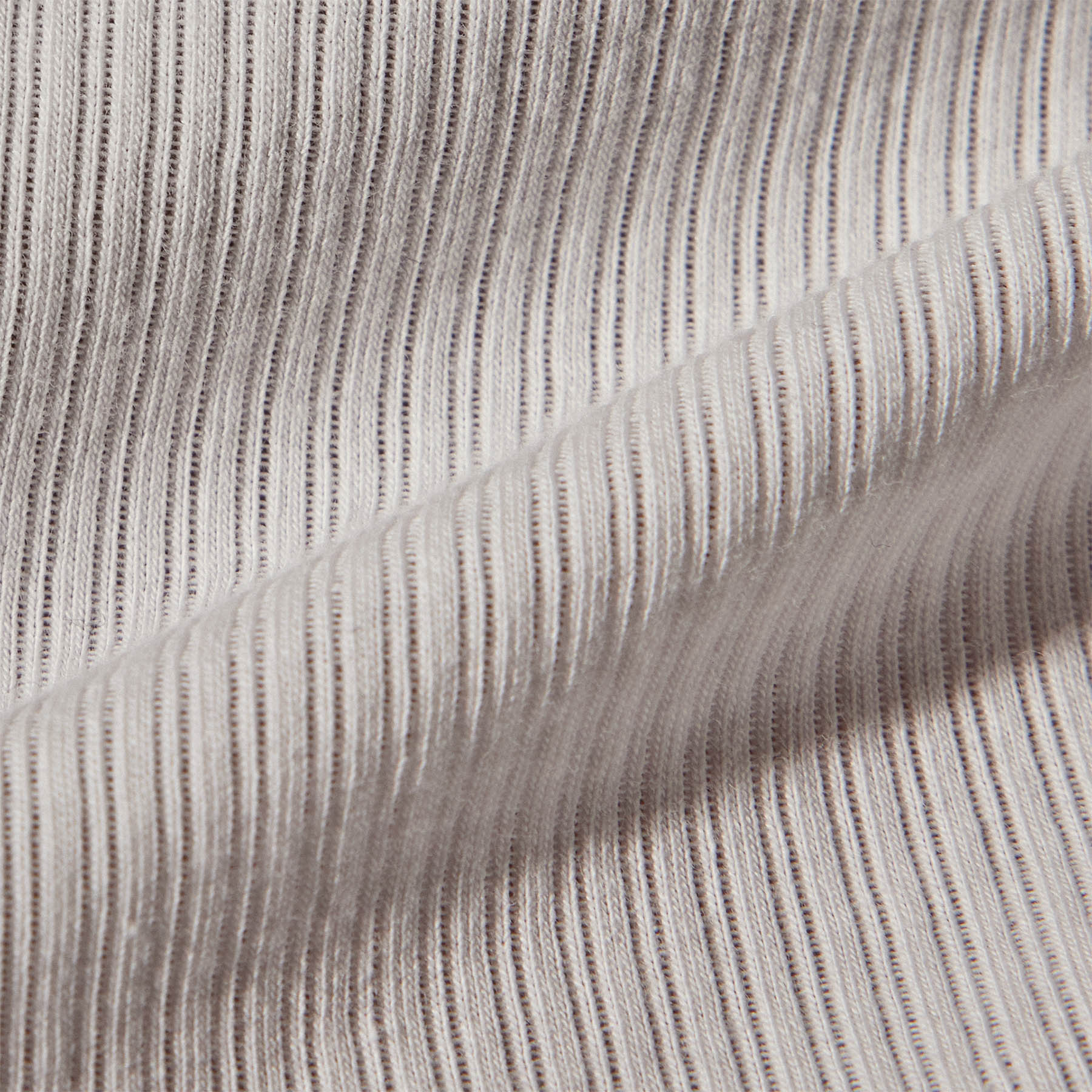 Ribbed High Neck Cami - White