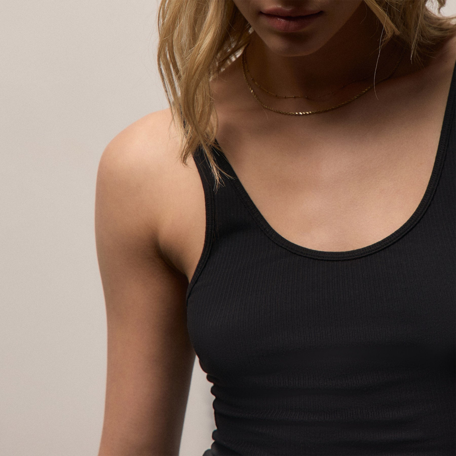 Ribbed Daily Tank - Black