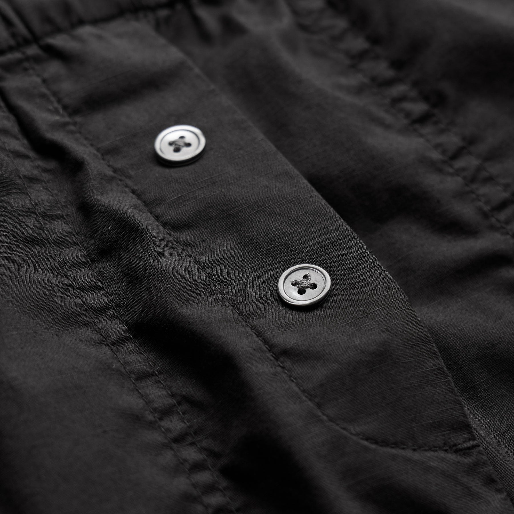 Stretch Poplin Boxer Short - Black