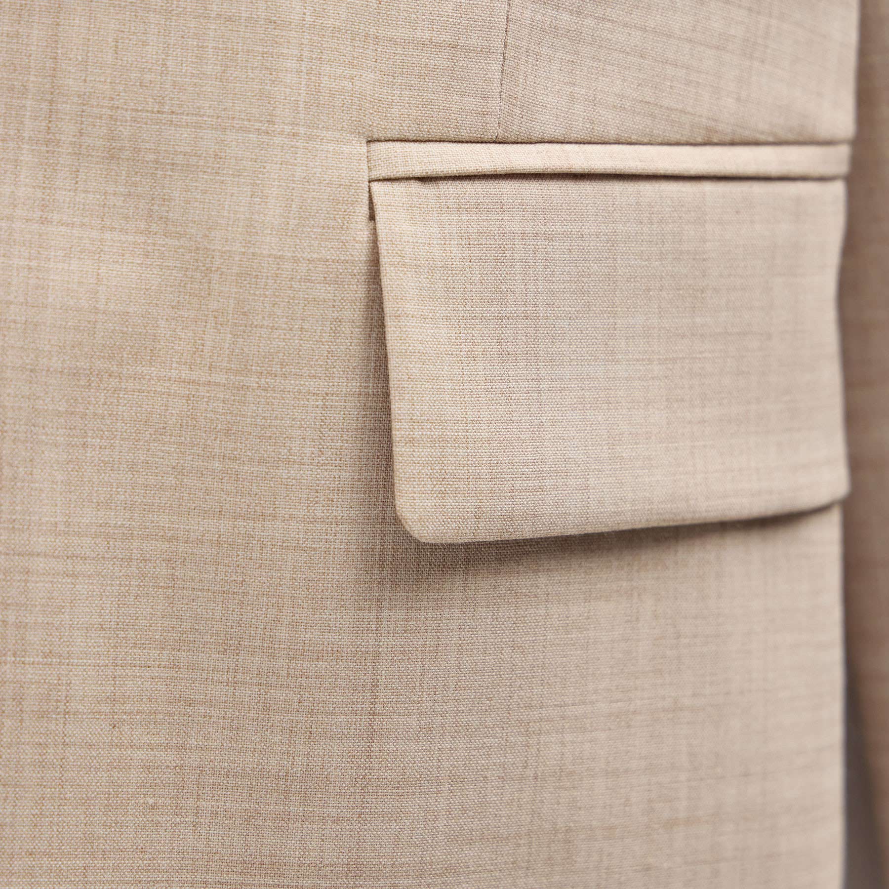 Relaxed Wool Blend Melange Blazer - Heather Stone
