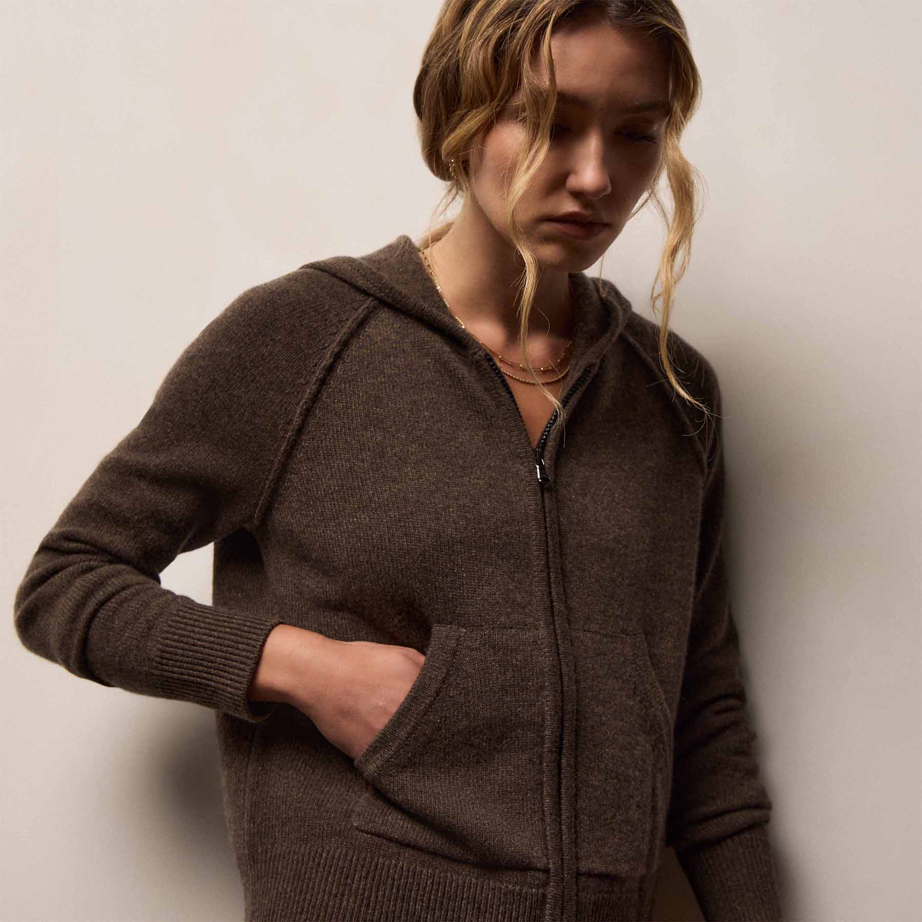 Recycled Cashmere Track Jacket - Porcupine