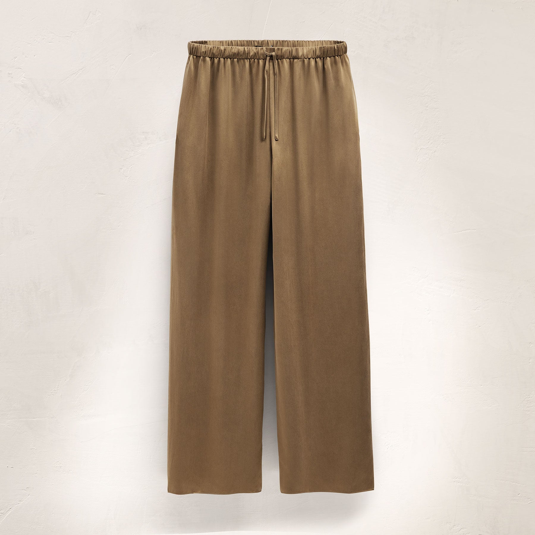 Silk Charmeuse Drawstring Pant - Honey