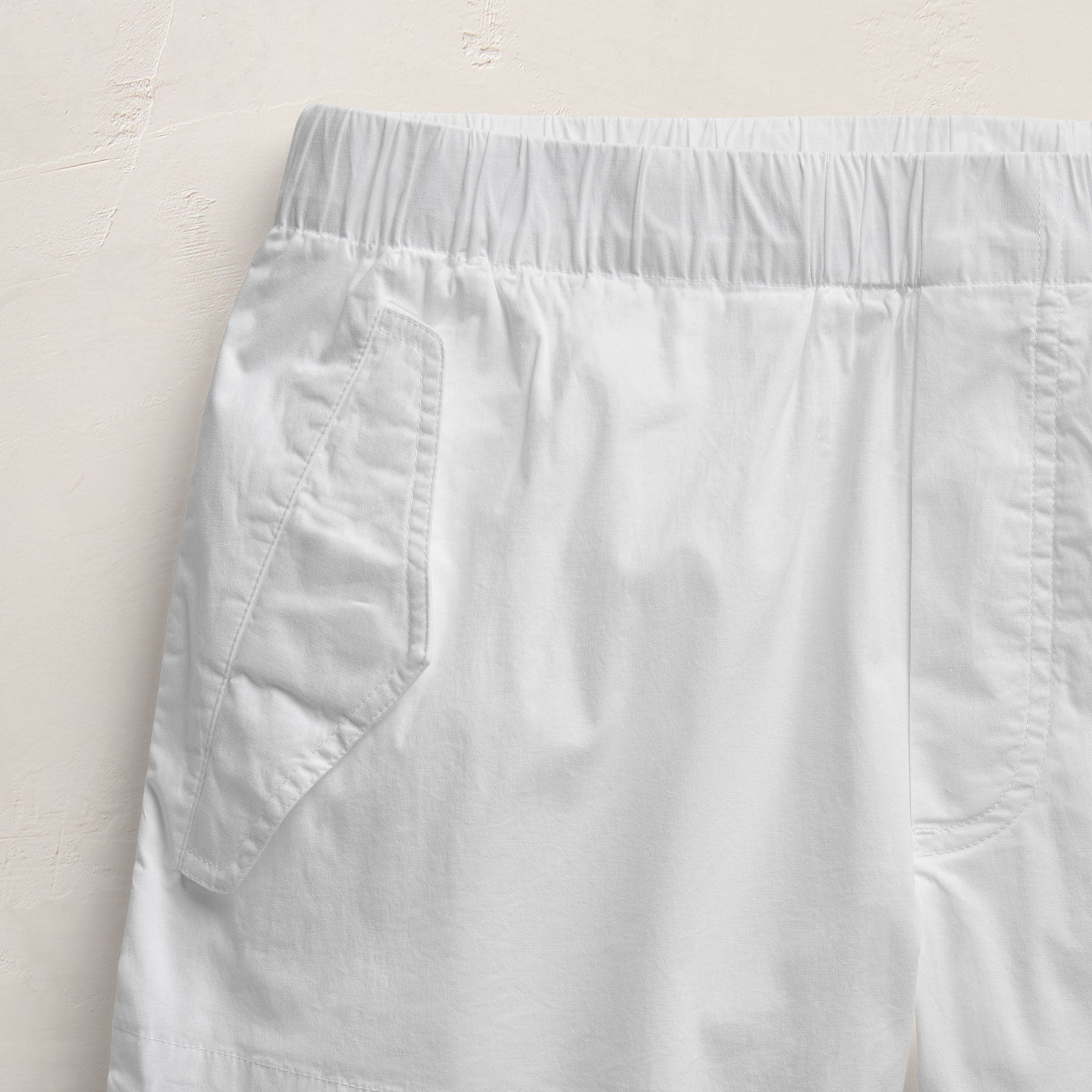 Stretch Poplin Surplus Short - White
