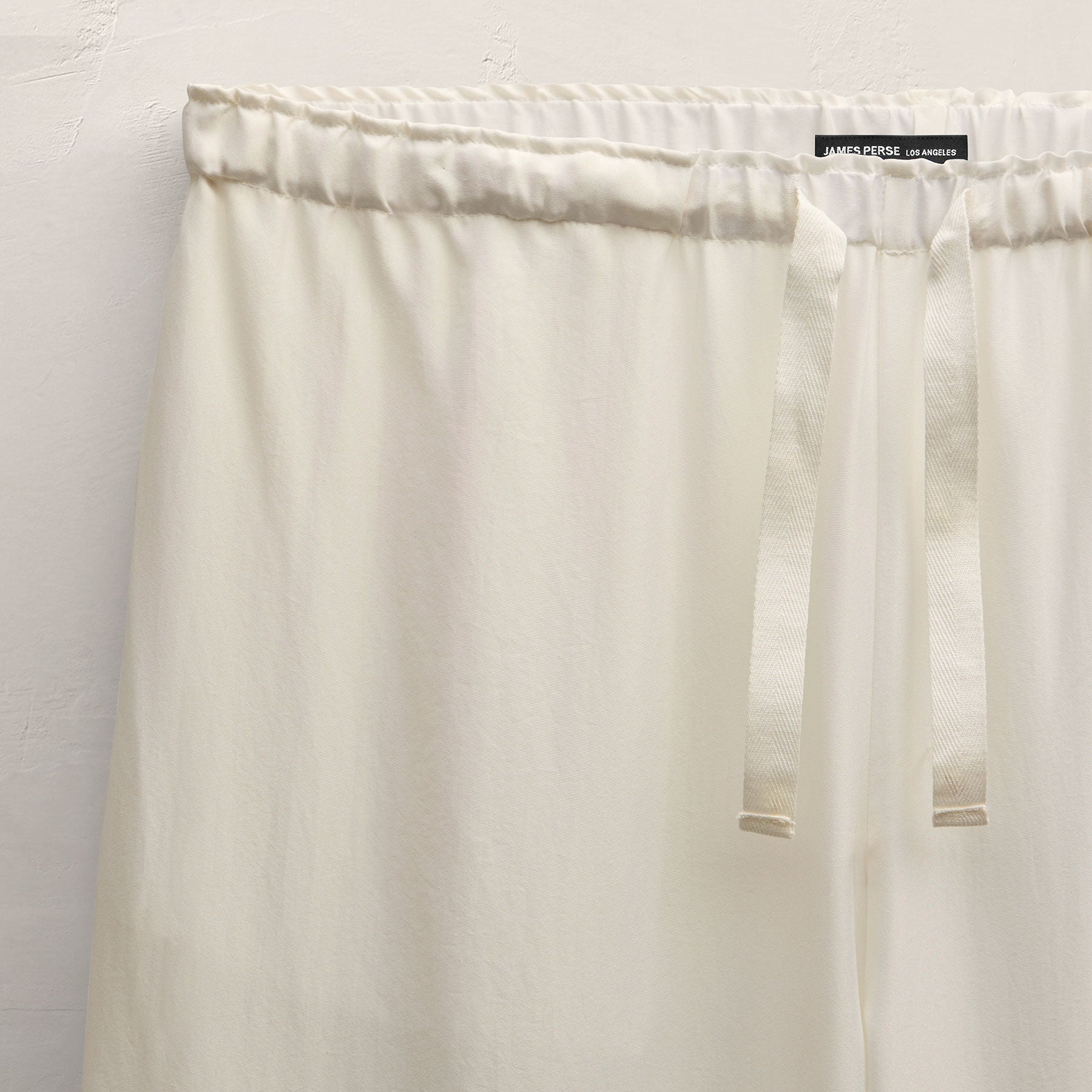 Washed Silk Wide Cuff Pant - Ivory
