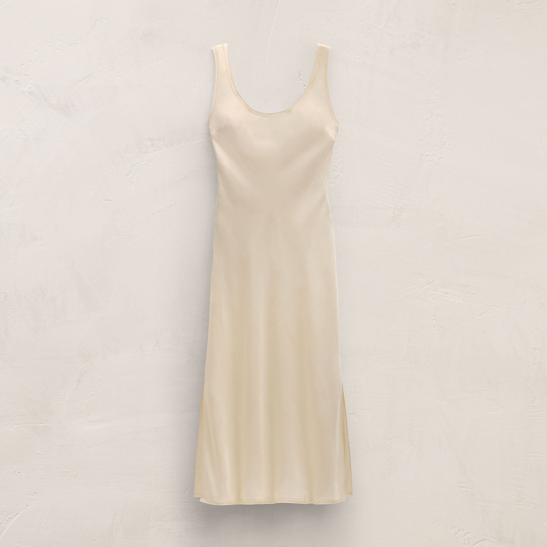 Silk Twill Tank Dress - Ivory