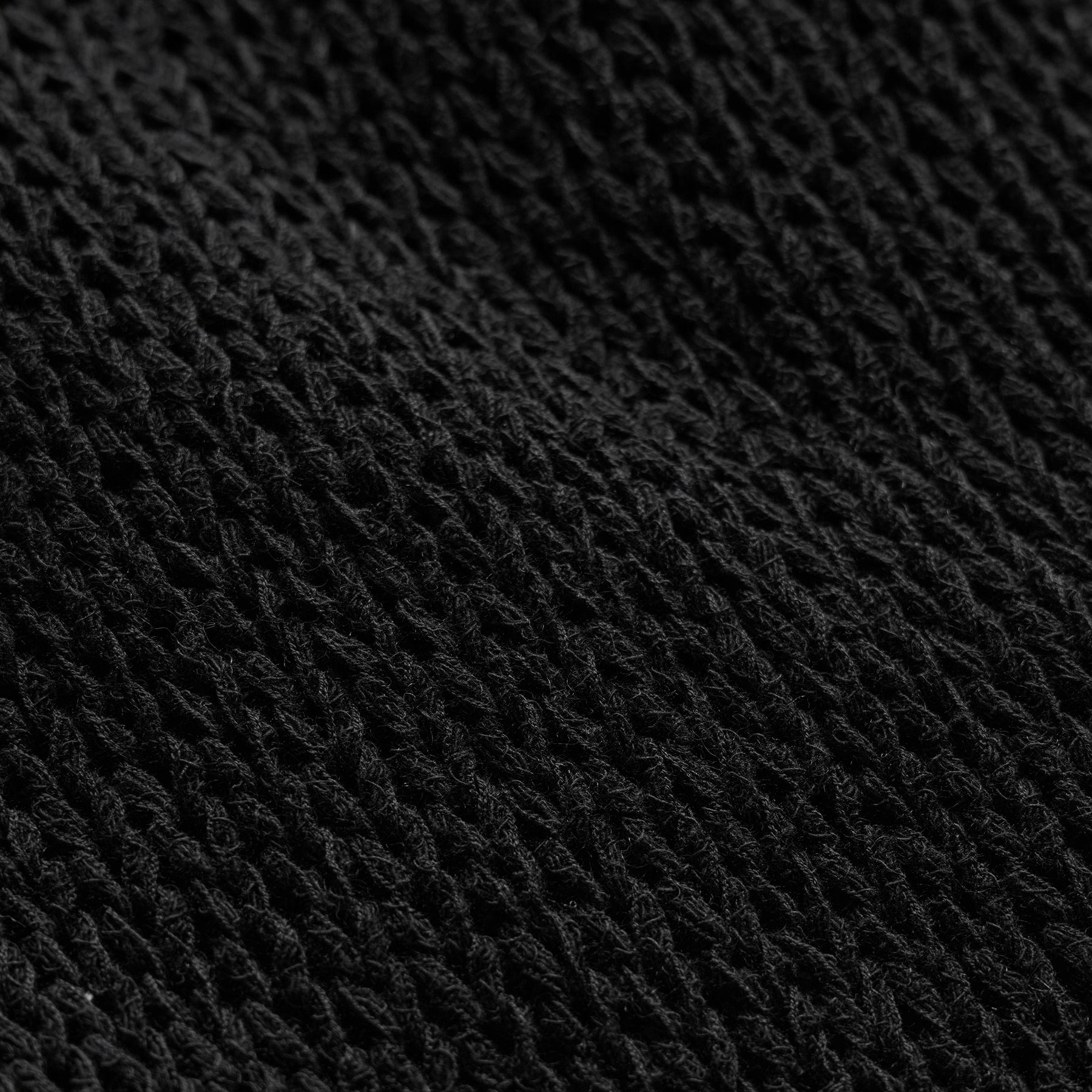 Oversized Cotton Linen Beach Sweater - Black