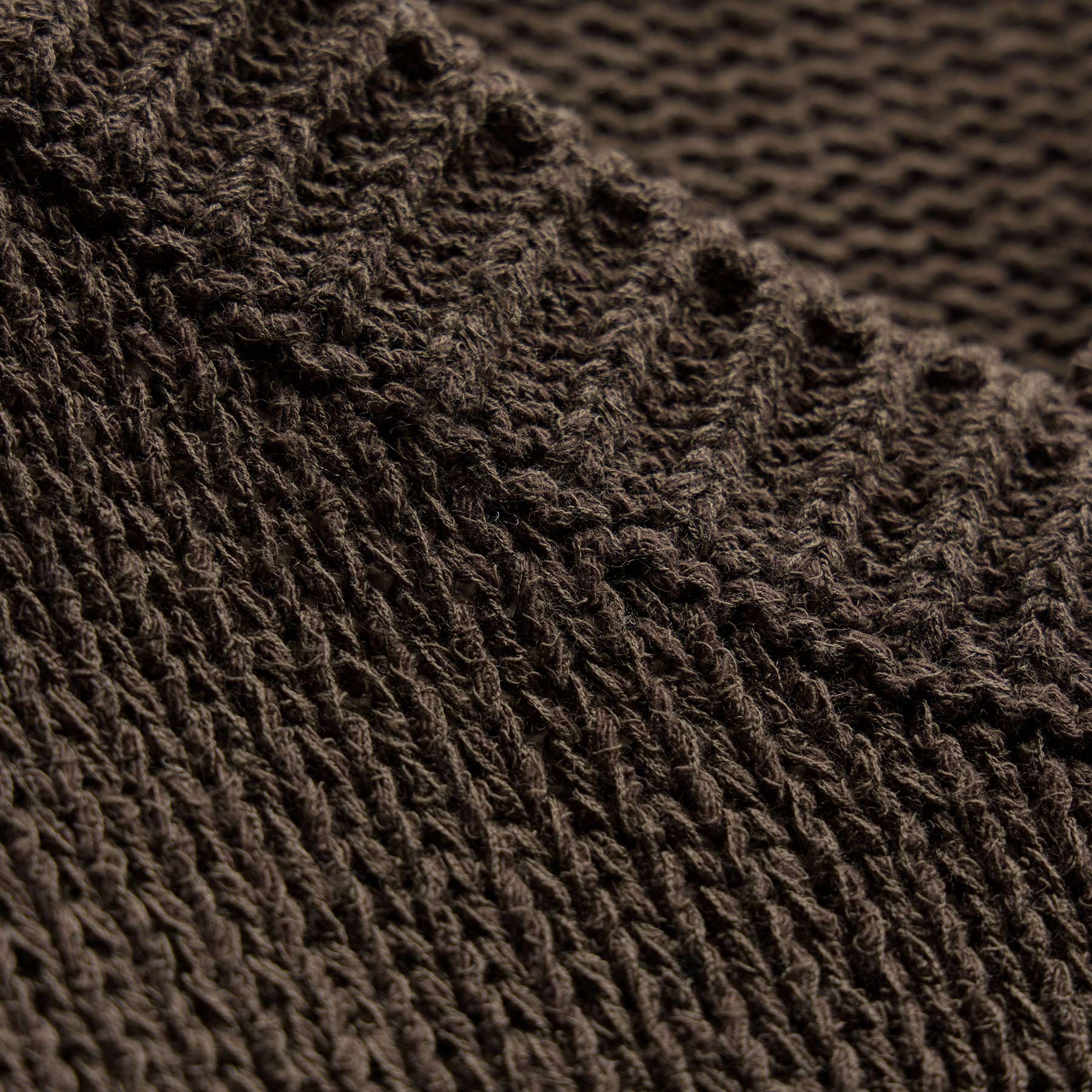 Cotton Linen V Neck Boxy Sweater - Storm