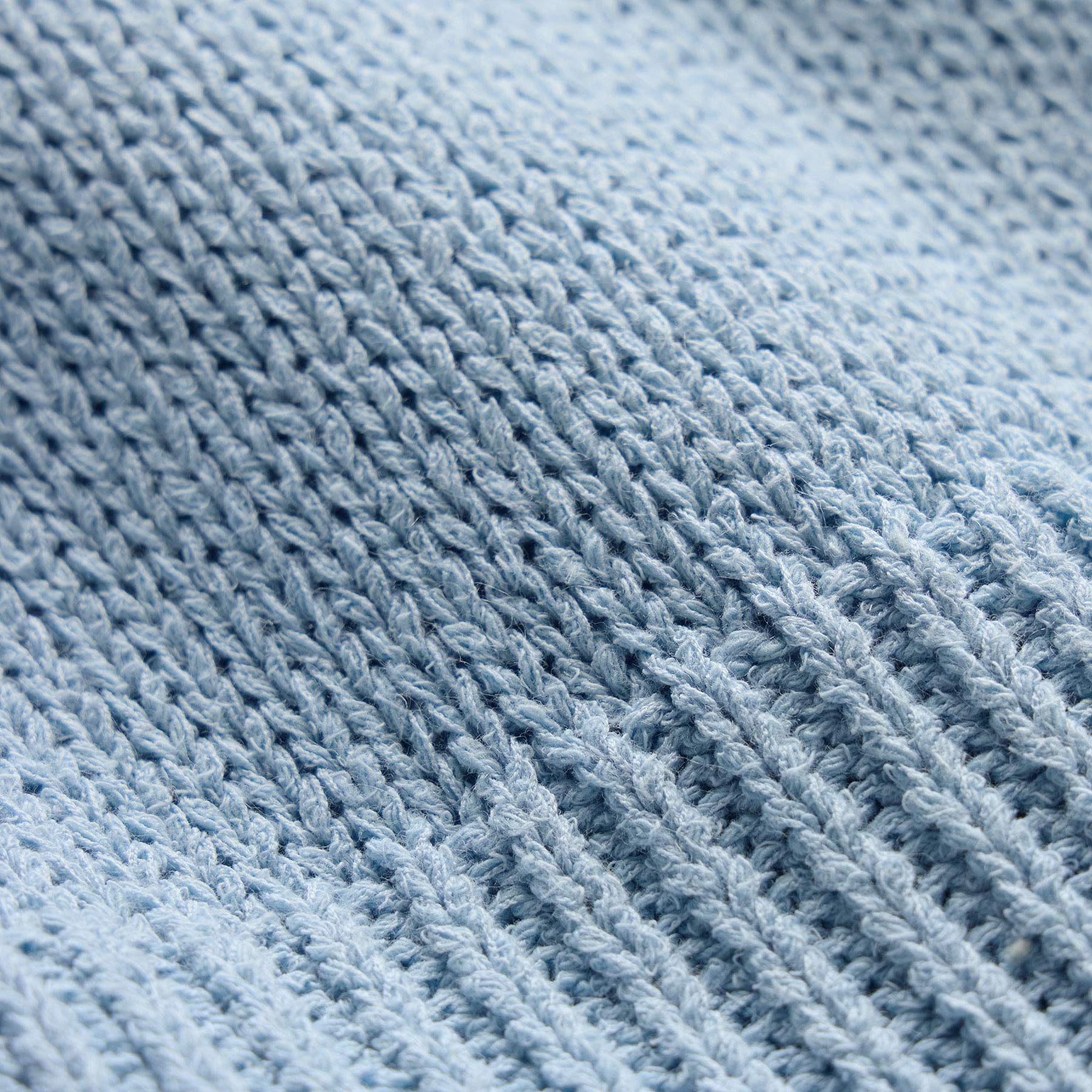 Textured Linen Cotton Sweater - Pale Azul
