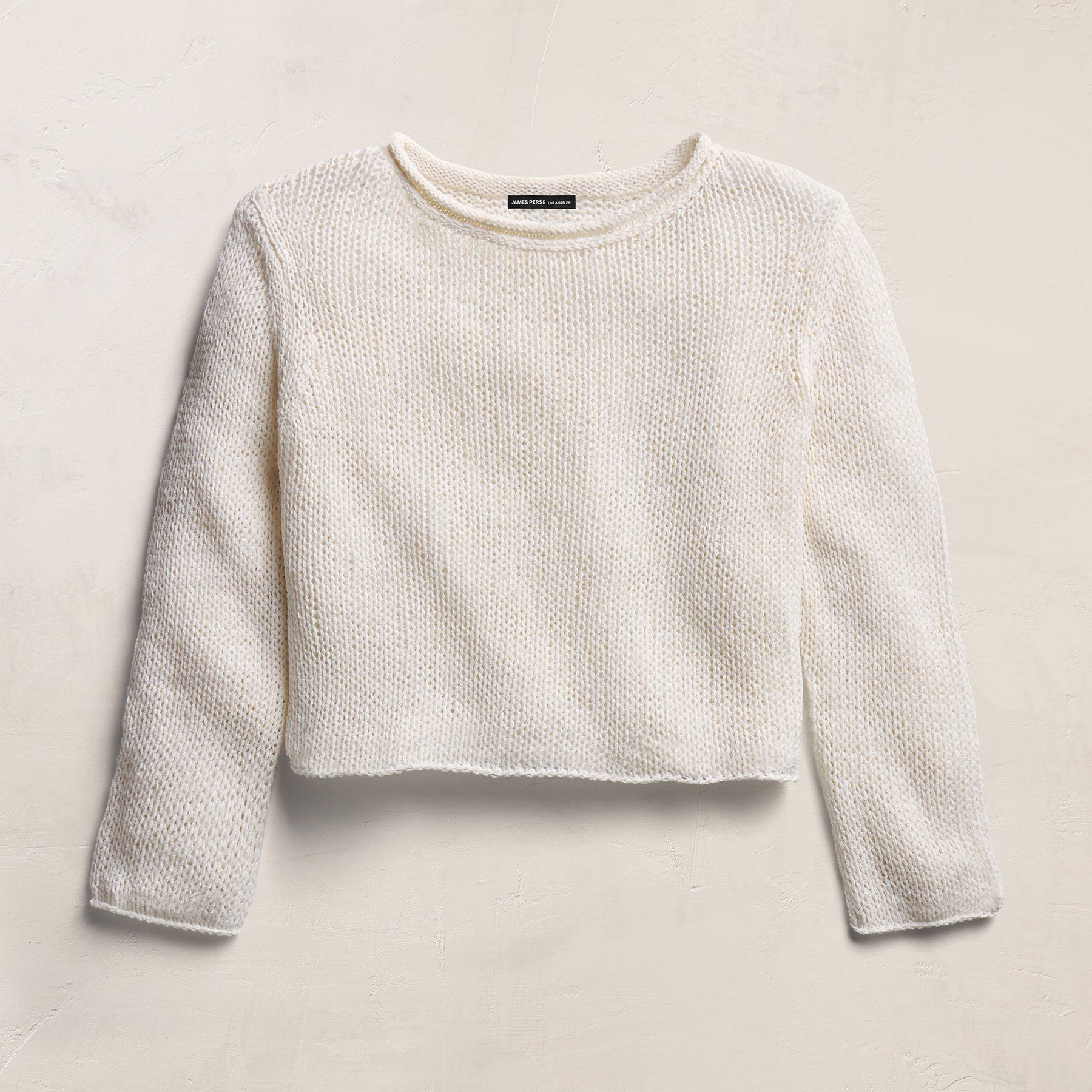 Cotton Linen Pullover Sweater - Off White