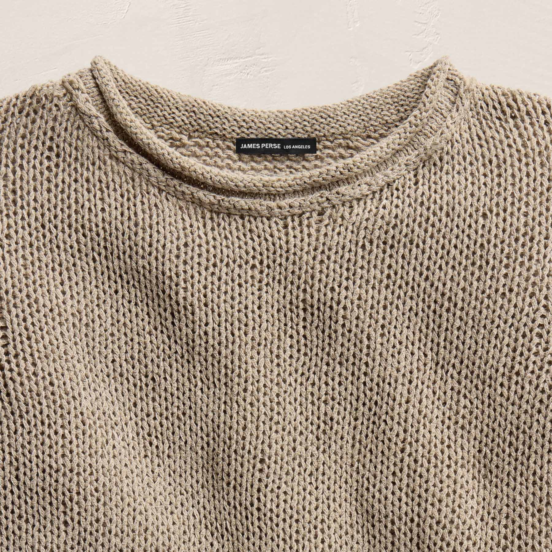 Cotton Linen Pullover Sweater - Overcast