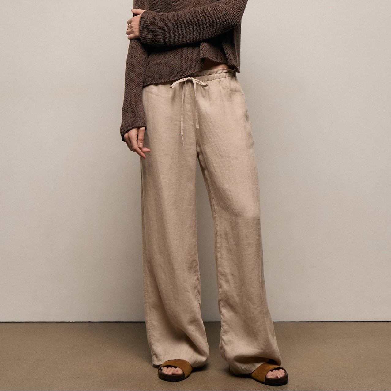 Linen Pant - Stone