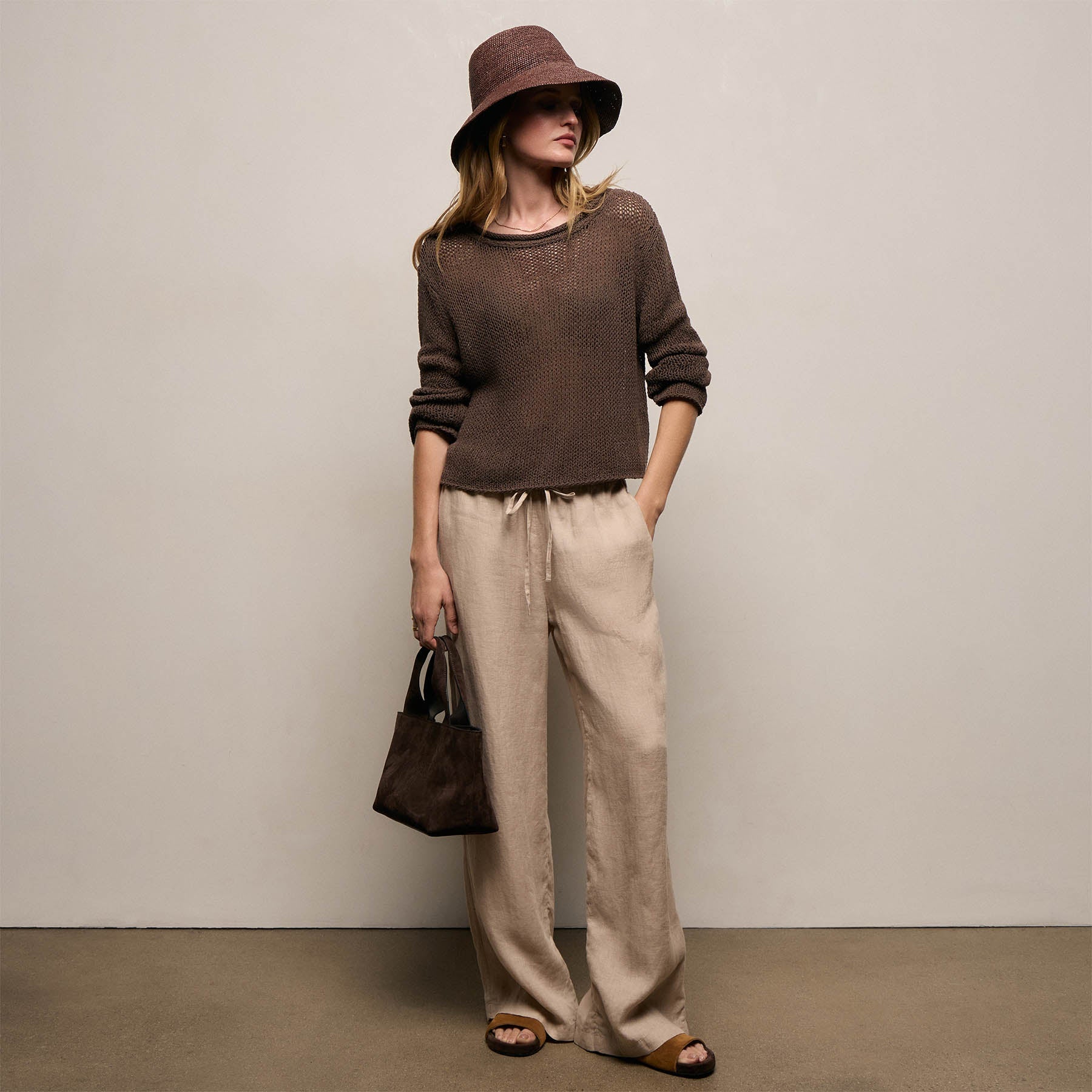 Linen Pant - Stone