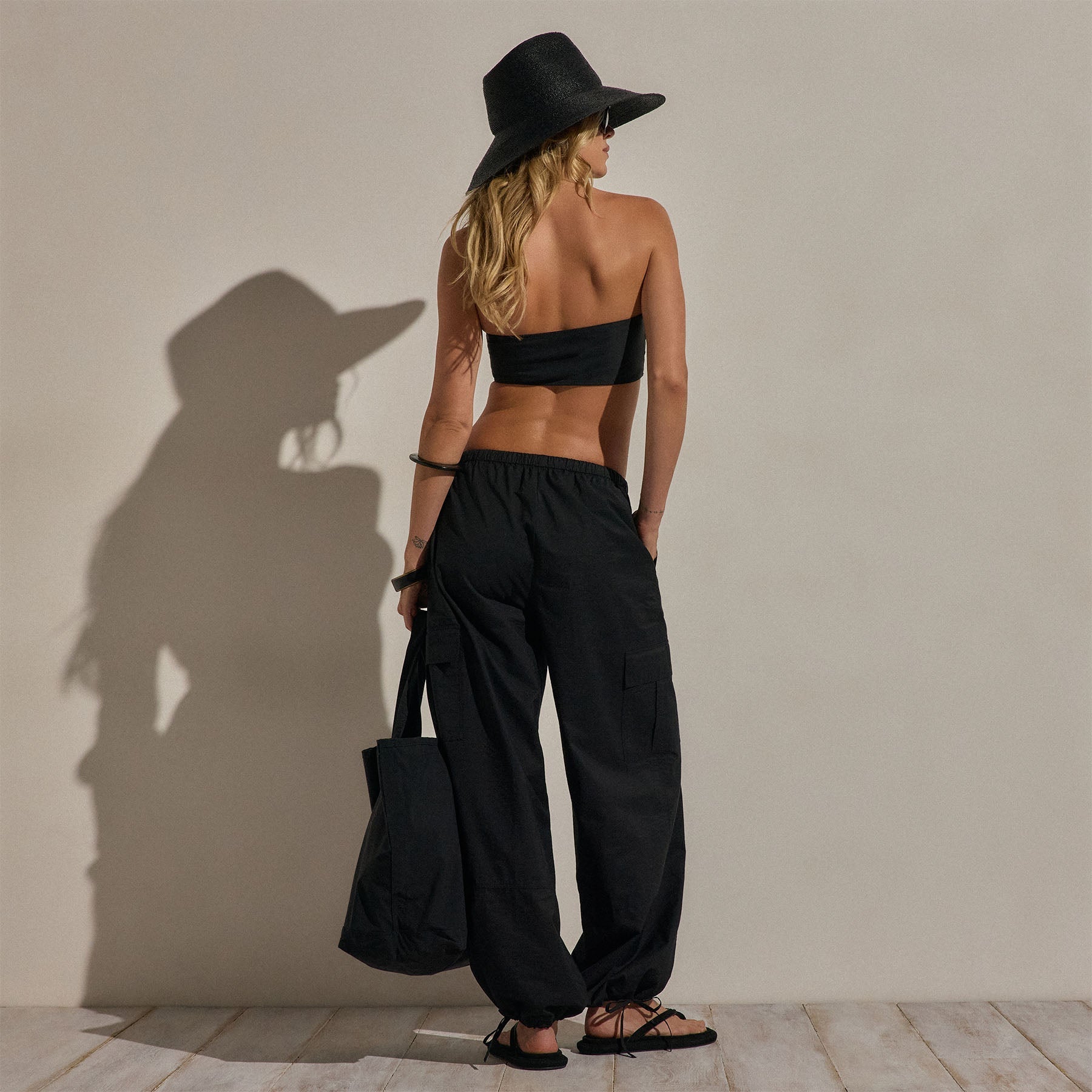 Parachute Cargo Pants - Black