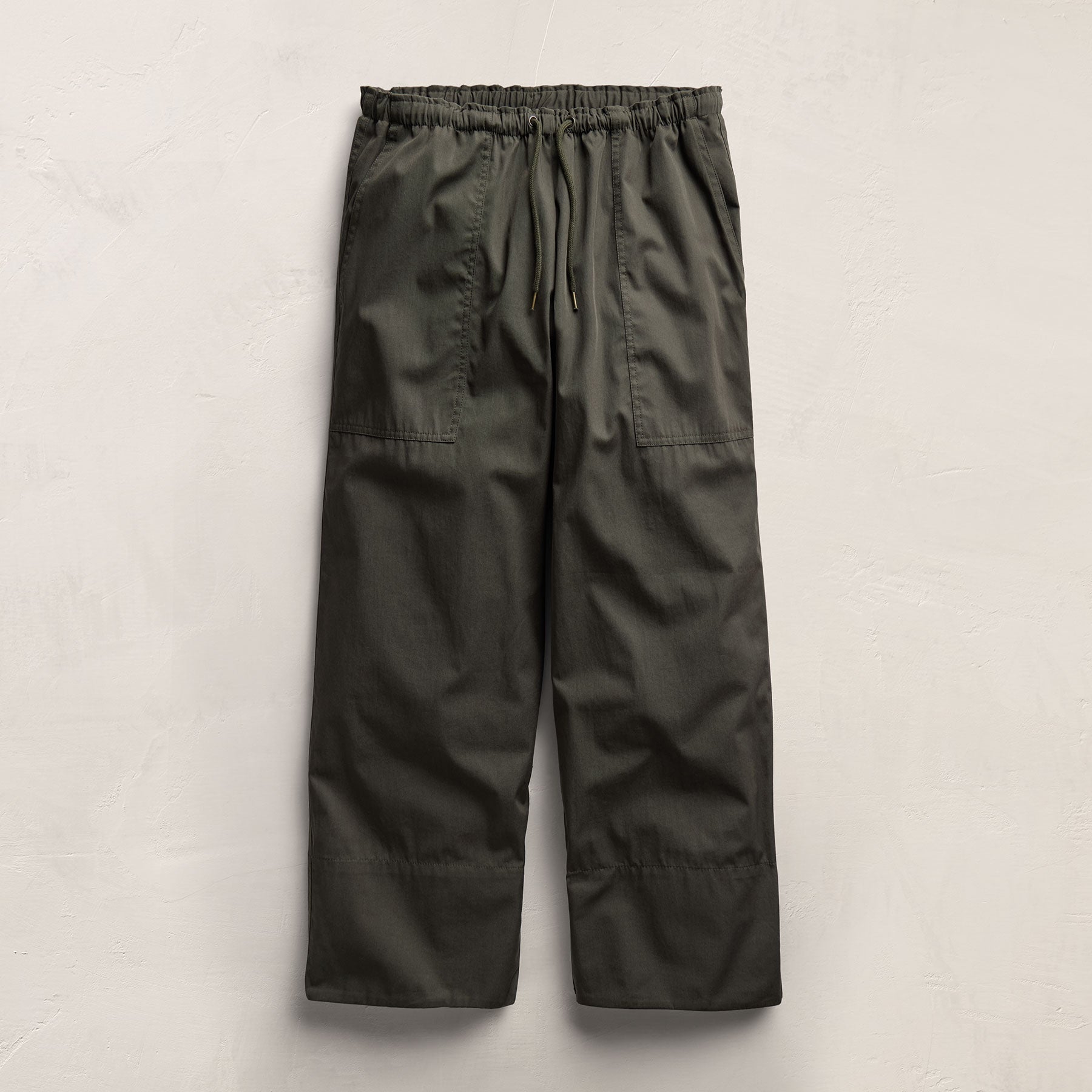 Fine Cotton Twill Crop Pant - Dark Olive