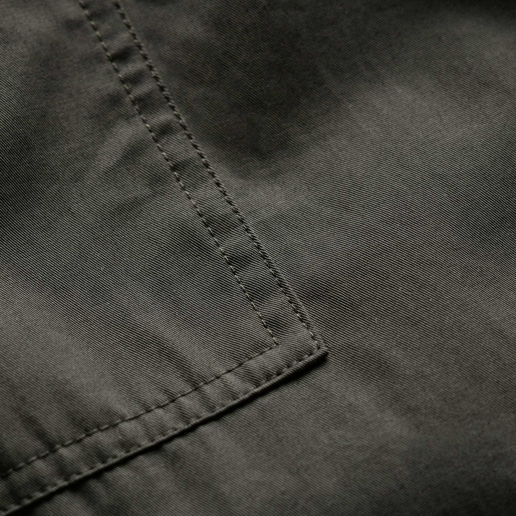 Fine Cotton Twill Crop Pant - Dark Olive