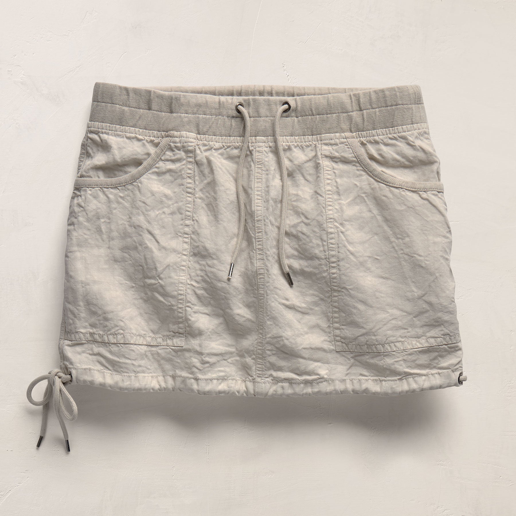 Linen Utility Mini Skirt - Salt Pigment