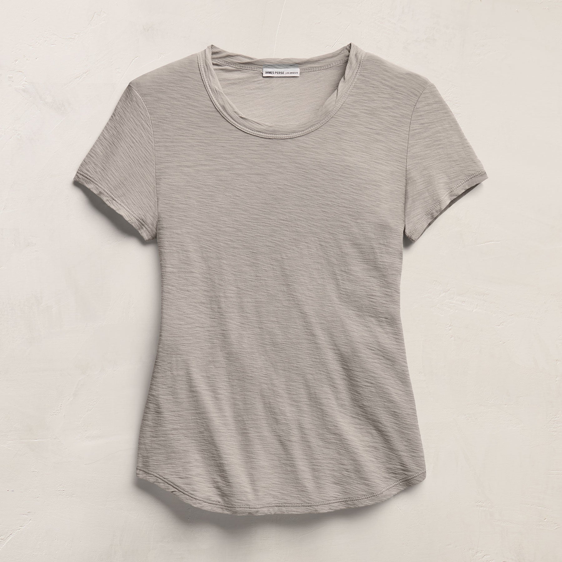 Sheer Slub Crew Neck Tee - Fog