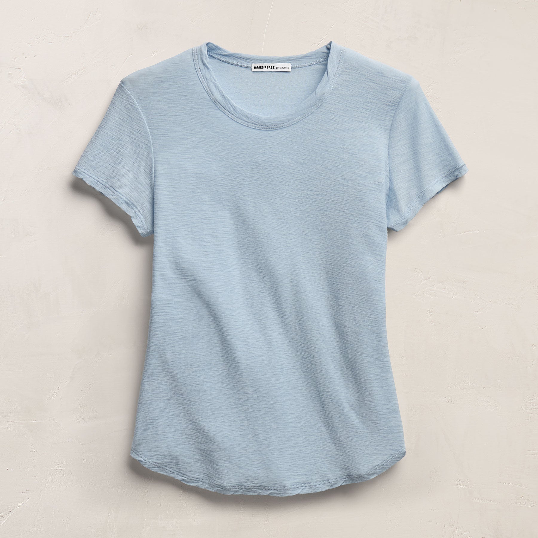 Sheer Slub Crew Neck Tee - Pale Azul