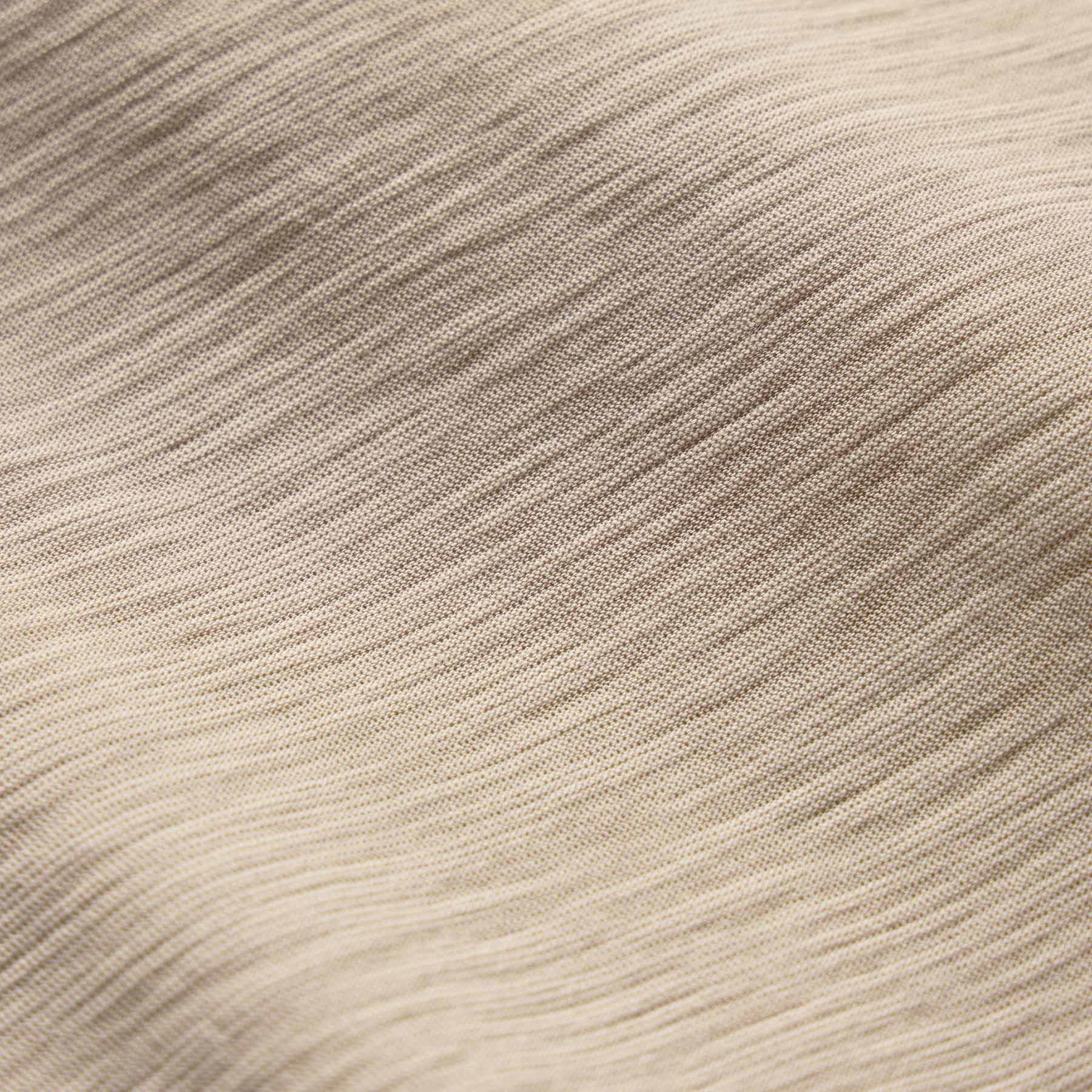 Sheer Slub V Neck - Stone