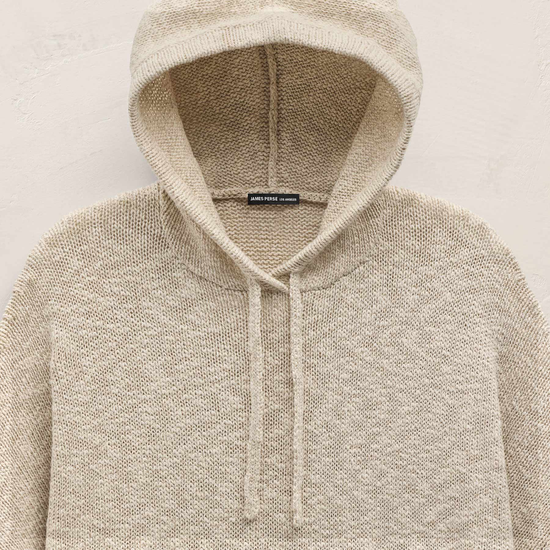 Baja Surf Hooded Poncho - Natural/White/Taupe