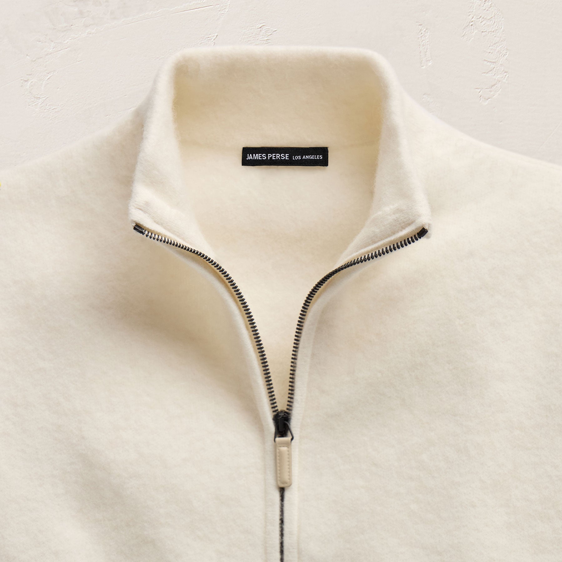 Wool Alpaca Zip Jacket - Ivory
