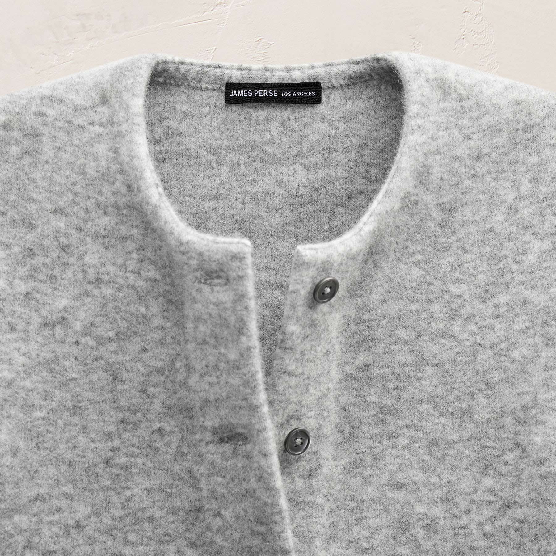 Wool Alpaca Cardigan Jacket - Mid Grey