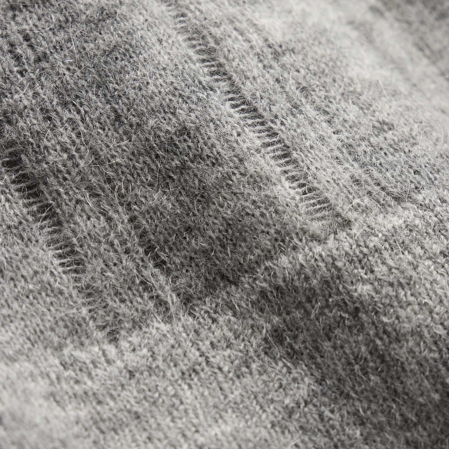 Mohair Open Stitch Sweater - Heather Grey