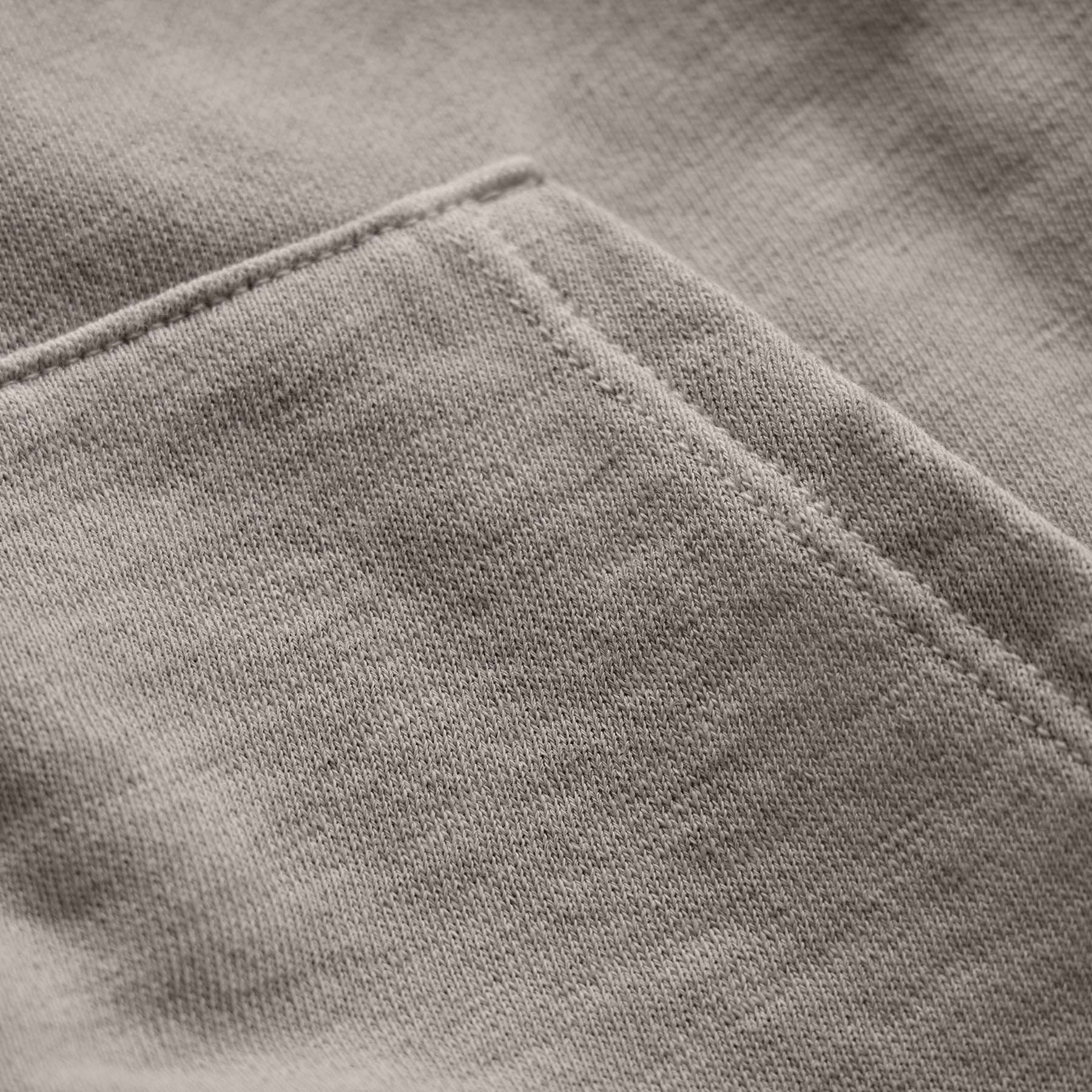 Vintage French Terry Zip Up Hoodie - Fog Pigment