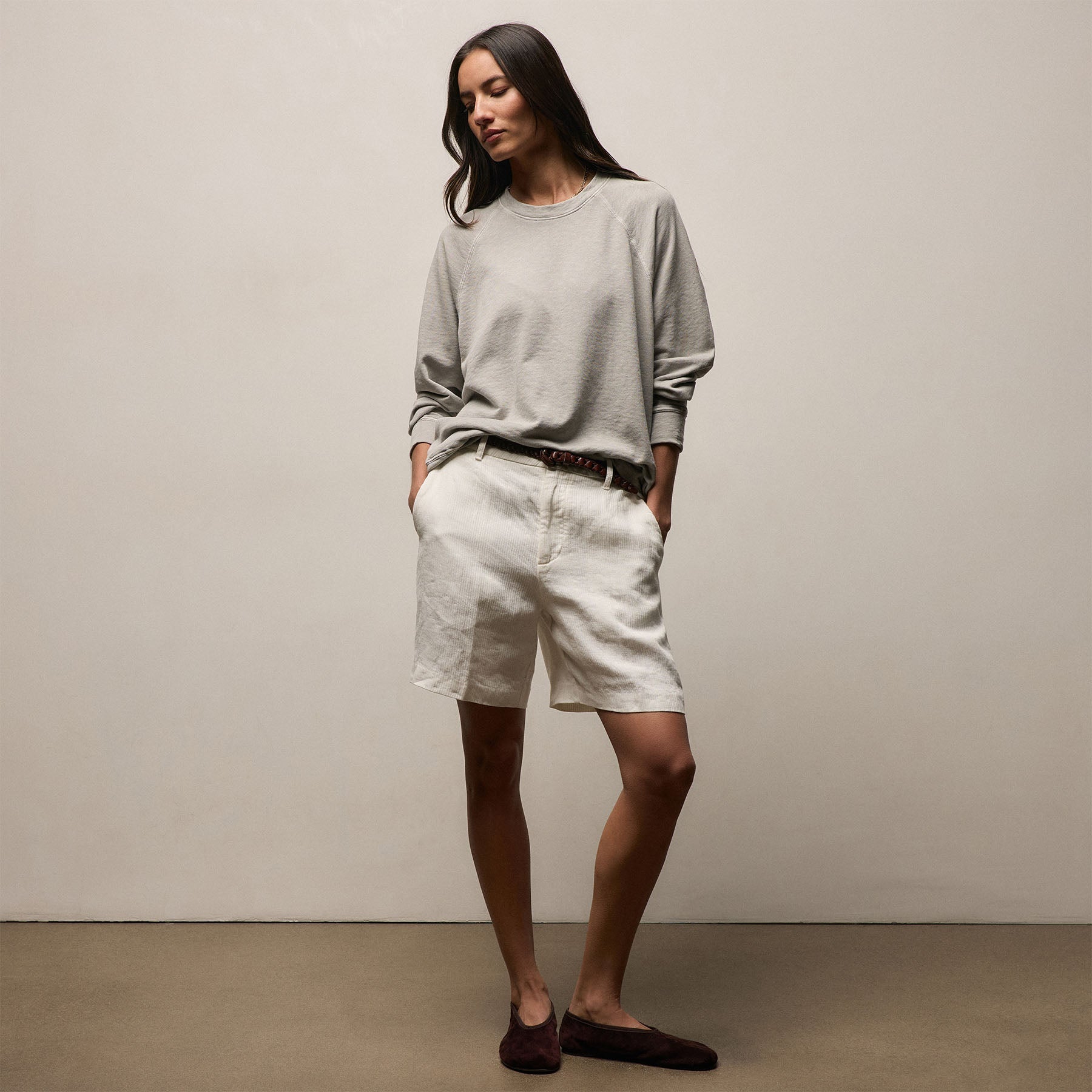 Vintage French Terry Relaxed Sweatshirt - Fog Pigment